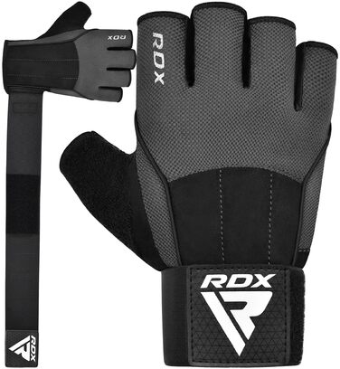 Рукавички для фітнесу RDX Fitness з підтримкою зап'ястя, 3 стабілізатори, 38 см, антиковзкий захист долонь, для тренажерного залу, важкої атлетики, пауерліфтингу, чоловічі/жіночі