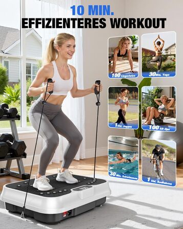 Віброплатформа для жінок HomeFitnessCode Mini - тренажер для дому для схуднення та м'язового розвитку, чорний