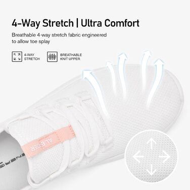 Жіночі кросівки ALEADER Energycloud для прогулянок, ходьби та легкого бігу – легкі сліпони, білий, рожевий, розмір 39 EU