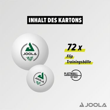 JOOLA Flip 40+ тенісні м'ячі для настільного тенісу, білі, універсальні, для дорослих та дітей