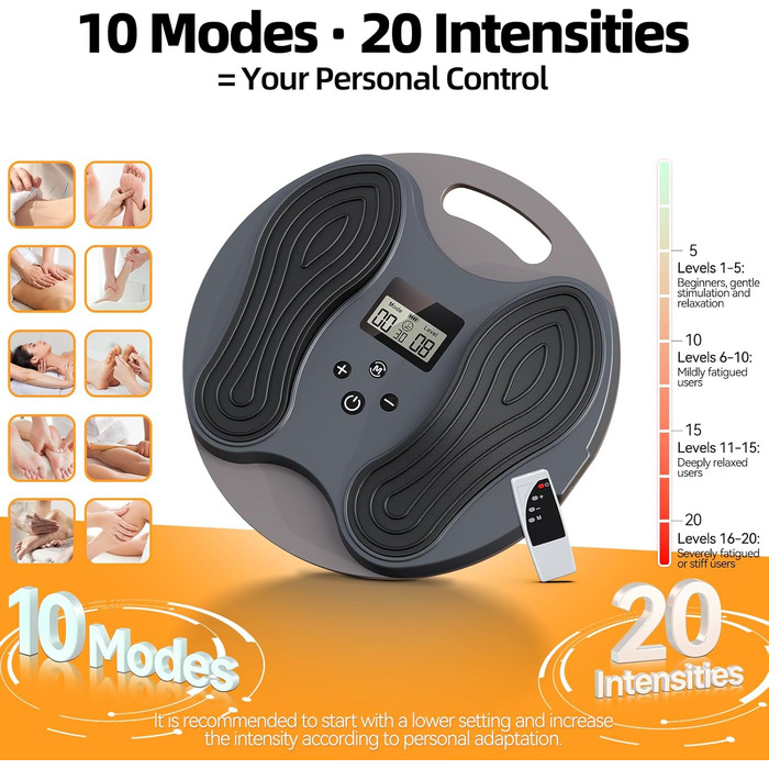 Масажер для ніг Medic Durchblutungsstimulator – EMS/TENS масаж, для нейропатії, фасціїту, м'язової втоми та болю, з 4 електродами