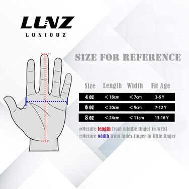 Боксерські рукавички для дітей Kinder Boxhandschuhe 6OZ/8OZ для MMA, муай-тай, кікбоксингу та тренувань на боксерській груші (8OZ, блакитні)