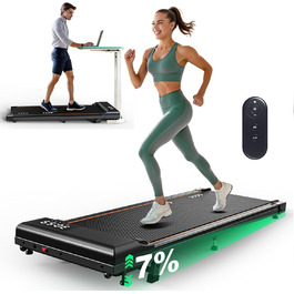 ORISYN Walking Pad - біговий доріжки для дому з регулюванням нахилу 7%, потужний мотор 2.25HP, швидкість 1-12 км/год, 7-шарова поверхня для бігу, без збирання