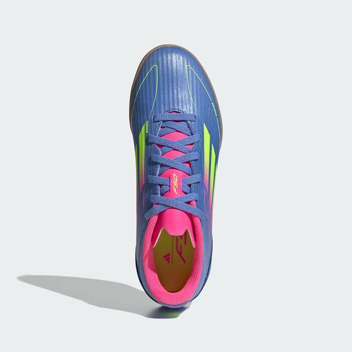 Дитячі футбольні бутси adidas F50 League Indoor (32 EU, Blue Fusion/Lucid Lemon/Lucid Pink)