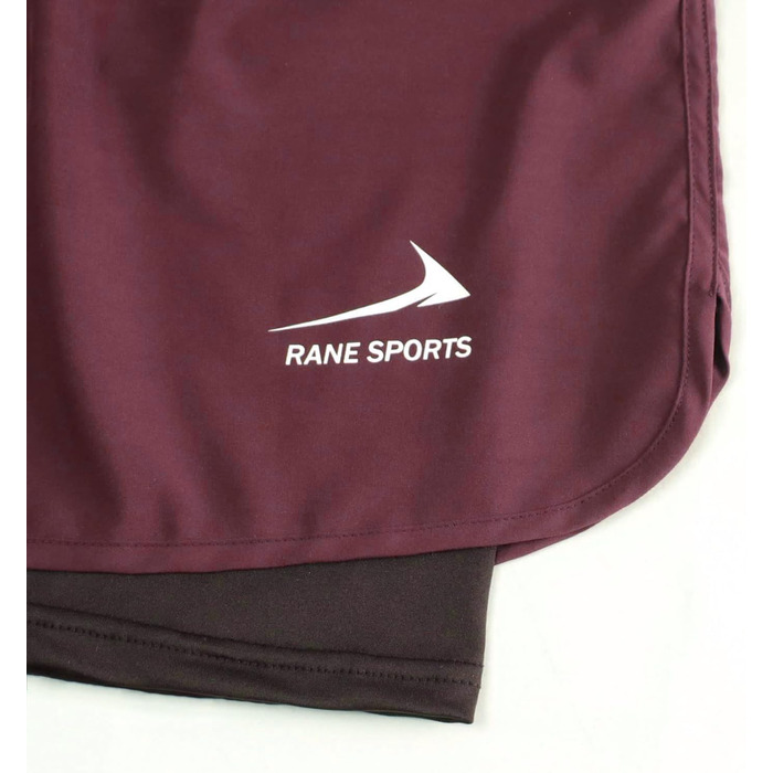 Шорти для бігу чоловічі 2 в 1, спортивні шорти для тренувань та марафону (бордовий, з петлею для рушника, XXL)