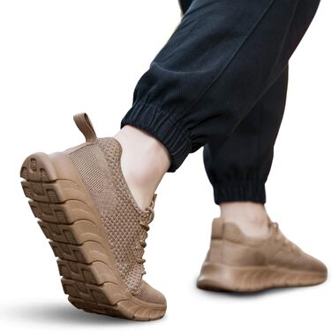 Чоловічі кросівки Damyuan: спортивні, для бігу, туризму, тенісу та фітнесу (48 EU, Колір: Коричневий)