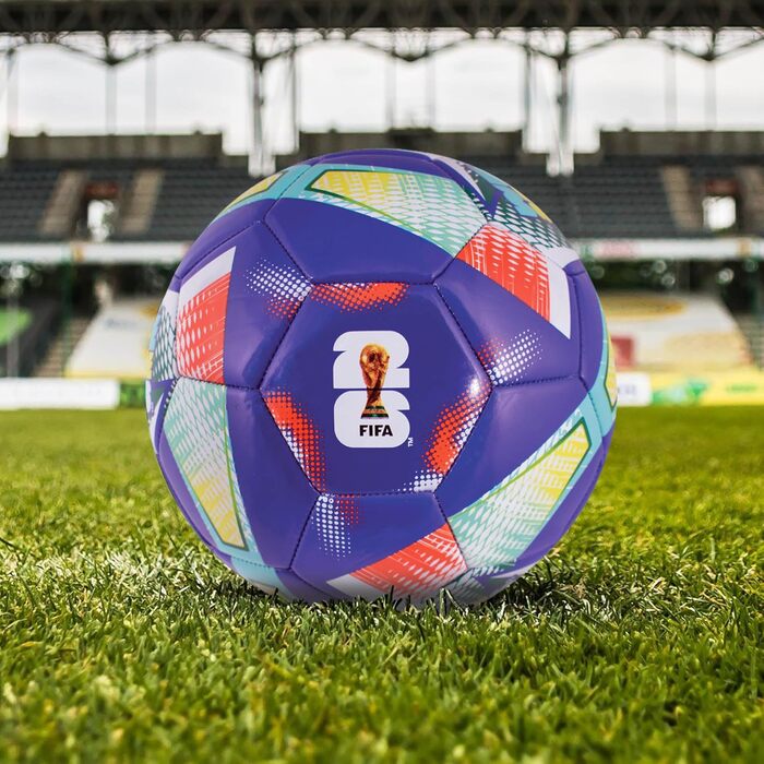 Офіційний ліцензований футбольний м'яч Hy-Pro FWC26, 5 розмір - для тренувань, дизайн ЧС-2026, фіолетовий