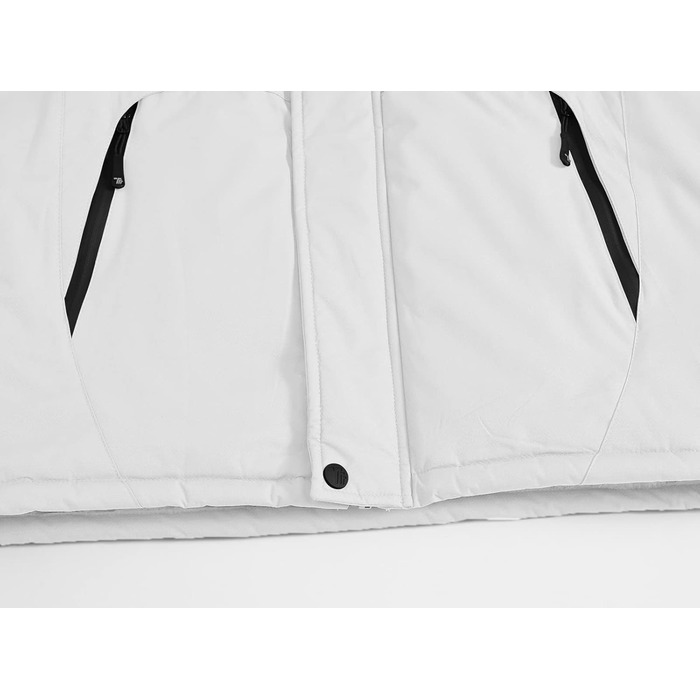 Чоловіча зимова куртка Jacken з флісовою підкладкою, водонепроникна, дихаюча, тепла, вітрозахисна Softshell з капюшоном (L, білий)