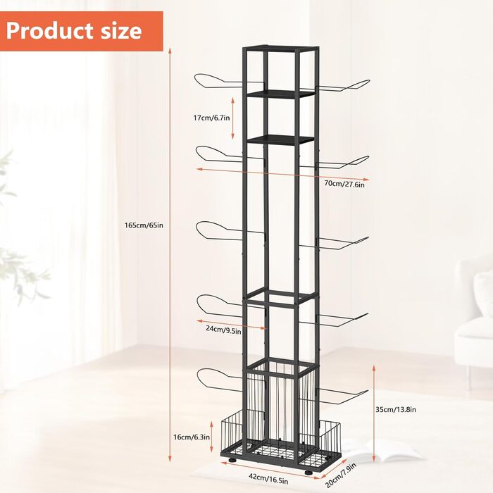 Стійка для зберігання баскетбольних м'ячів CADUKE, органайзер для спортивного інвентарю (футбол, волейбол, бадмінтон), чорний