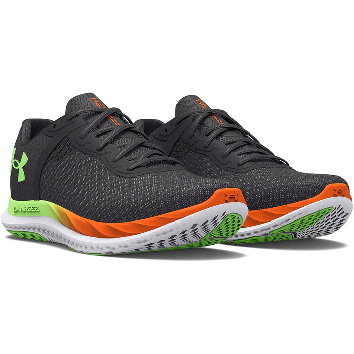 Чоловічі бігові кросівки Under Armour Charged Breeze, 42 EU, сірий Jet Gray/ Quirky Lime