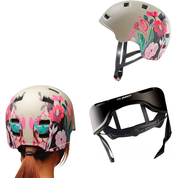 Велошолом Crazy Safety Rampage Orange Snake M (54-57 см), для скейтборду, інлайну, BMX, чоловіків, жінок і дітей, регульований