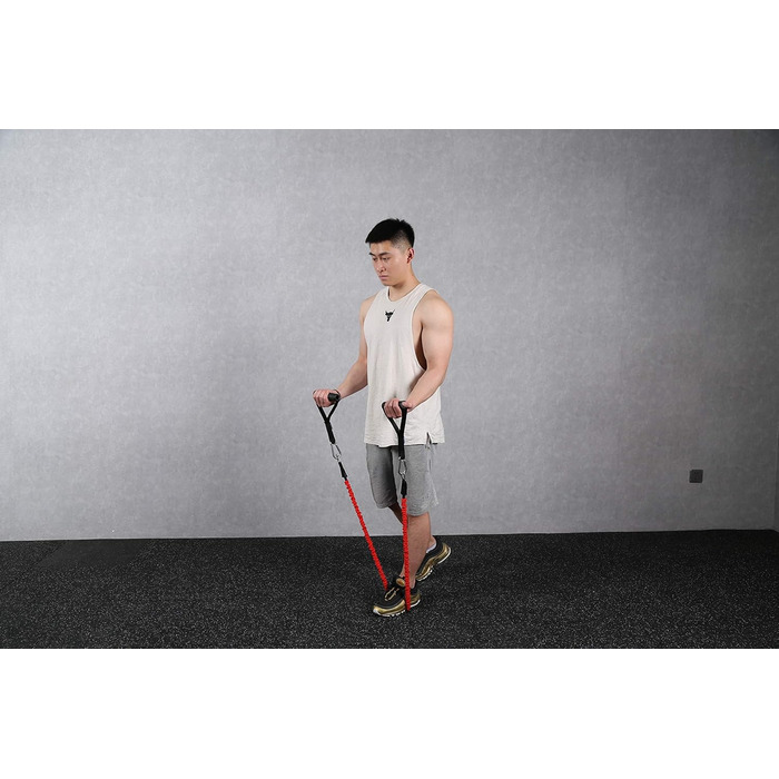 Набір аксесуарів для тренажерів KYLIN SPORT: гумки, ручки, карабіни, фітнес-петлі, ручки для турніків (чорний силікон)