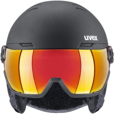 Лижний шолом Uvex Wanted Visor з візором, матовий синьо-чорний, розмір 58-61