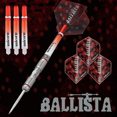 Дротики для дартсу Unicorn Ballista зі сталевим вістрям, 90% натуральний вольфрам, 22 г, стиль 2