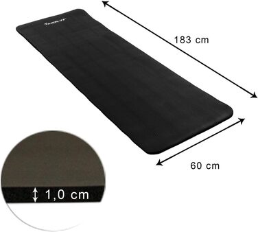 Гімнастичний килимок MOVIT для фітнесу та йоги, гіпоалергенний, без фталатів, синій петроль, 183x60x1.0 см