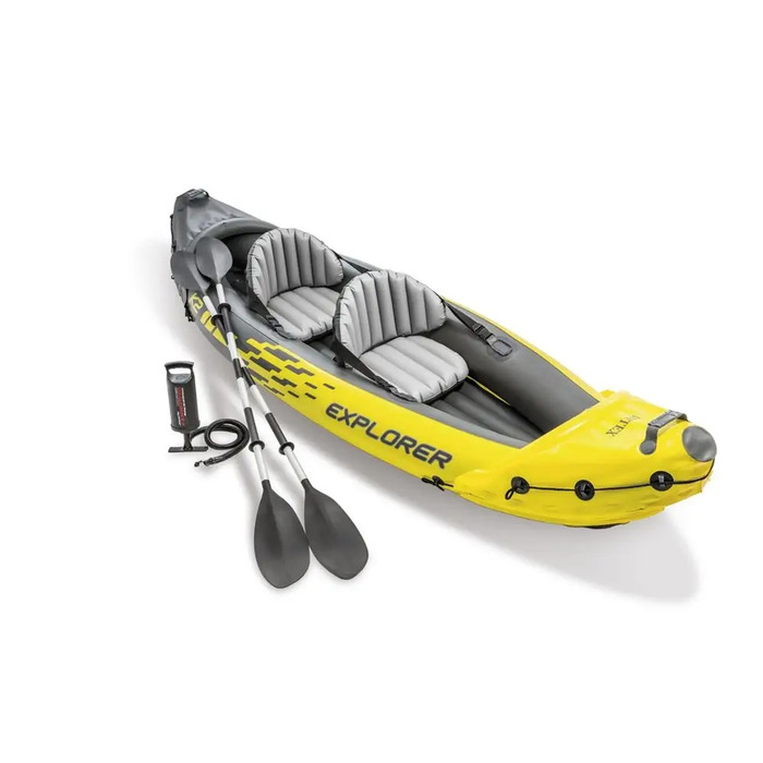 Надувний двомісний каяк Intex Explorer K2 з веслами та насосом, 68307