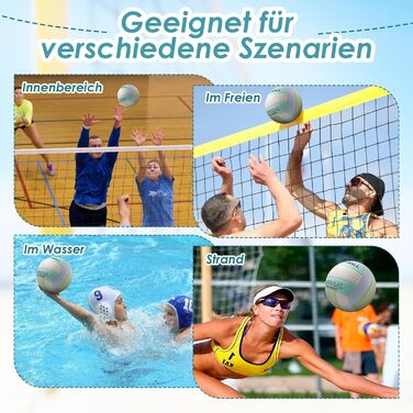 Волейбольний м'яч для пляжу та басейну Soft Touch з сіткою (офіційний), Macaron