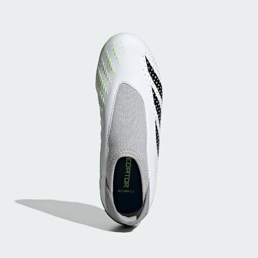 Бутси для футболу Adidas Predator Accuracy.3 Laceless Firm Ground, 38 EU, Cloud White/Core Black/Lucid Lemon
