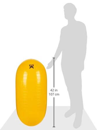 Гімнастичний ролик-подушка Cando Pill Ball, жовтий, 40×90 см — моторика, фітнес, реабілітація