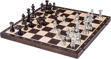 Шахи Silver Edition №6: шахова дошка венге/береза, Square