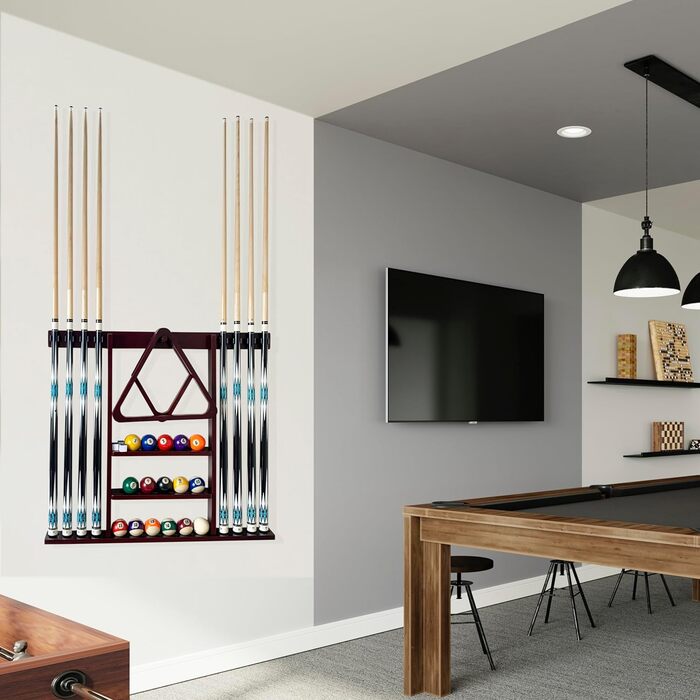 Стійка для київ (біліардних київ) на 8 київ з масиву магогону