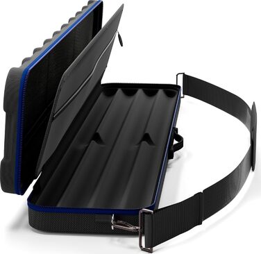 Чохол для більярдних київ Casemaster Parallax Guard 2x2, на 2 розбірні киї, міцний поліестер 600D з м'якою підкладкою, чорний з синім