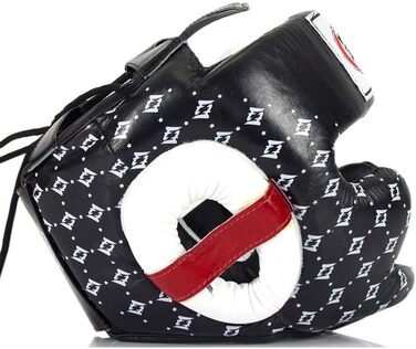 Захисний шолом Fairtex HG10 для спарингу, чорний/білий, розмір L