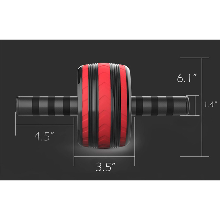 Ролик для пресу AB Wheel – тренажер для дому та спортзалу, зелений