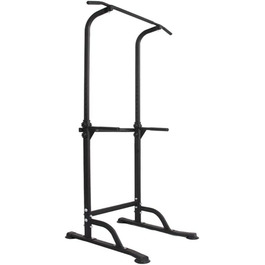 Турнік-стійка DlandHome для турніку, віджимань та підтягувань, регульована, чорна (75 x 82 x 165~210 см)