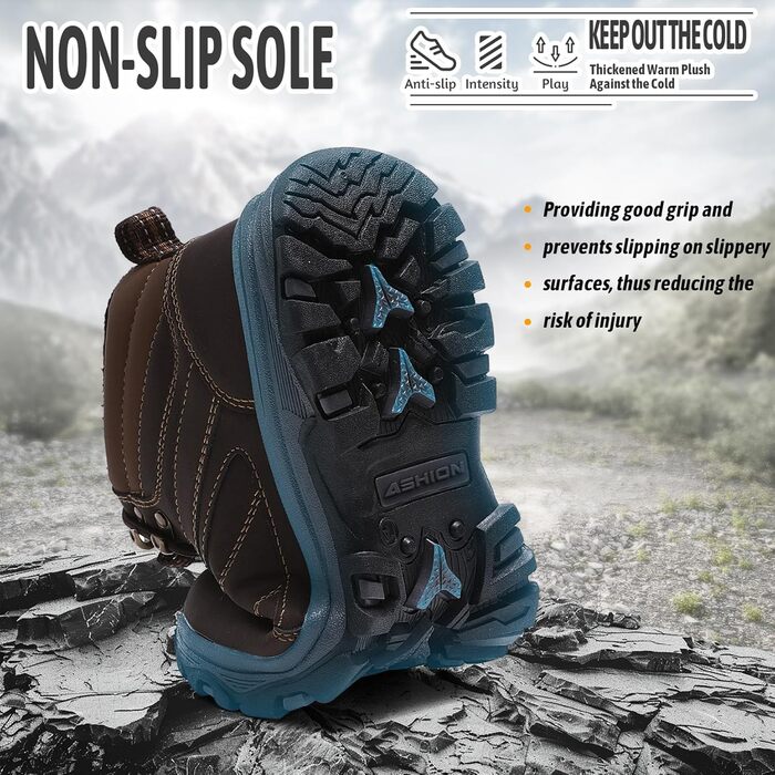 Черевики для туризму Littleplum Wanderschuhe, чоловічі, легкі, трекінгові, зимові, розмір 45 EU, колір коричневий