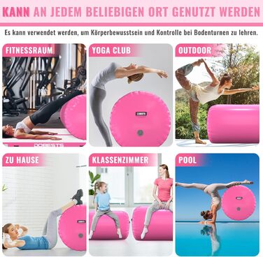 Мата для гімнастики DOBESTS Airtrack Matte, 2/3/4/5/6 м, для занять гімнастикою, йогою, фітнесом, спортом (з насосом та сумкою)