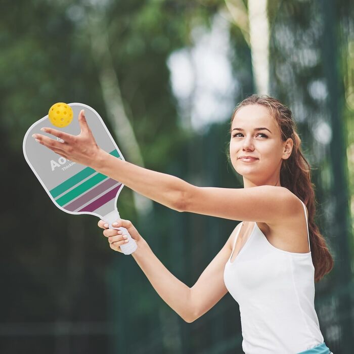 Набір для піклболу з 4 ракет, м'ячами та сумкою. Легкі ракетки з графіту, USAPA, преміум-якість, фацерова поверхня, полімерний серцевина. Чорно-сірий дизайн.