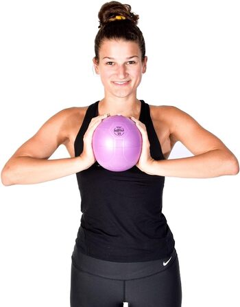 Фітнес м'яч Pilates MAXAFE 15,2 см, синій, спеціальна фіолетова серія