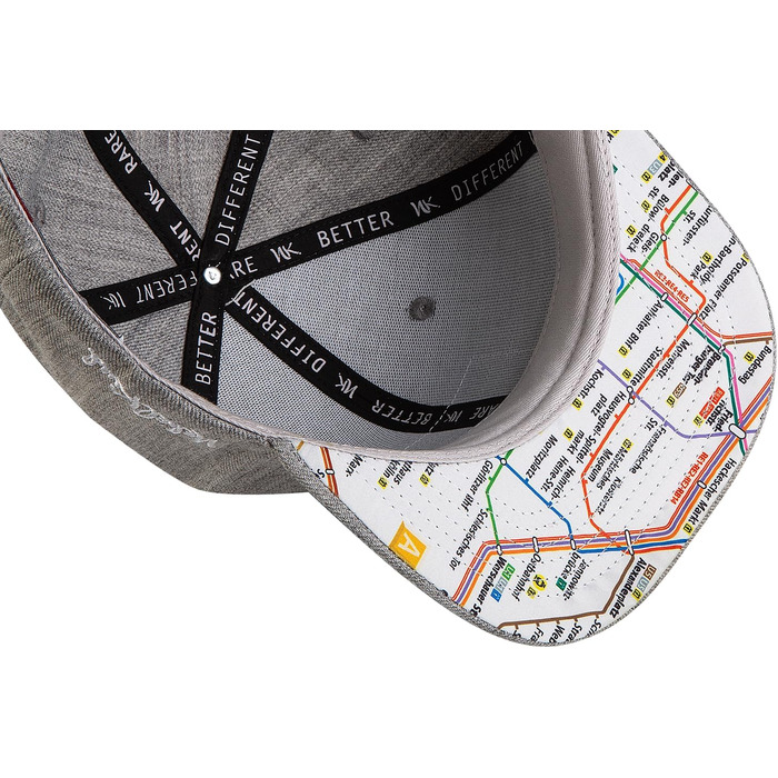 Кепка-снэпбек Nebelkind Berlin Netzplan унісекс, сіра, регульований розмір, стильна бейсболка з прямим козирком у стилі Streetwear