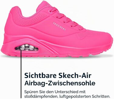 Жіночі кросівки Skechers UNO 73667 NORG Hot Pink — рожеві, матеріал Durabuck, розмір 38 EU