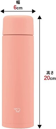 Термос Zojirushi SM-MA35-PM 350 мл, нержавіюча сталь, рожевий, герметичний, легке очищення