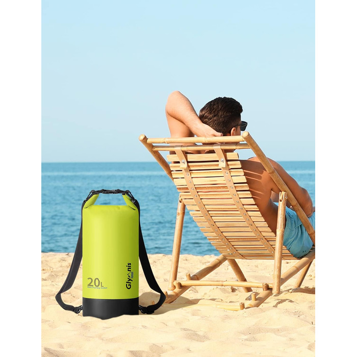 Водонепроникний мішок Glymnis 20L Dry Bag - мішок для активного відпочинку, плавання, кемпінгу (світло-зелений)