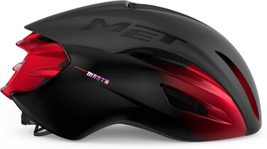 Велошолом MET Manta MIPS чорний/червоний, аеродинамічний, захист голови