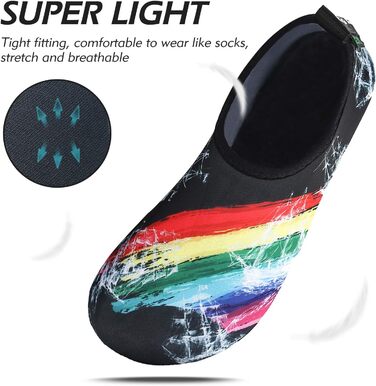 Чоботи для плавання SAGUARO Unisex: чоловічі та жіночі, швидковисихаючі, для активного відпочинку та водних видів спорту, розміри 37-47 EU (36/37 EU, кольоровий)