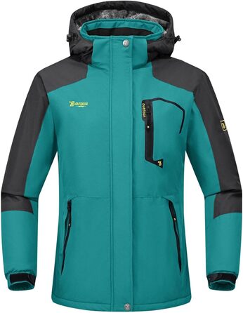 Зимова куртка Rdruko для жінок: водонепроникна, флісова, для сноуборду та гірських прогулянок (Цянь, XXL)