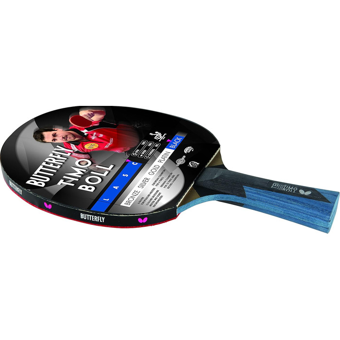 Професійна ракетка для настільного тенісу Butterfly® Timo Boll Black з чохлом, ITTF сертифікований накладка Wakaba, анатомічна ручка, для технічно просунутих гравців