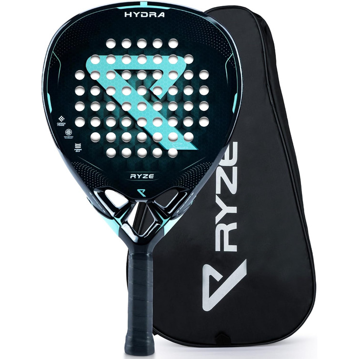Пáдель-рáкетка RYZE Hydra: 100% карбон, EVA-18 піна, максимальна потужність та контроль - унісекс, з чохлом