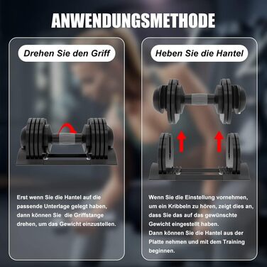 Регульовані гантелі Newpower Fitness 20 кг, 5 рівнів ваги, компактні для тренувань вдома, для чоловіків та жінок