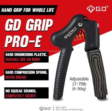 Регульований тренажер для пальців GD GRIP Pro-E 7-36 кг