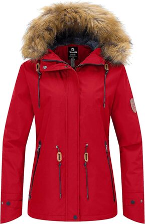 Жіноча водонепроникна куртка Wantdo для катання на лижах, сноуборді та активного відпочинку, червона