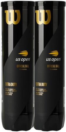 Тенісні м'ячі Wilson US Open для твердих покриттів, жовті, 2 банки по 4 шт.