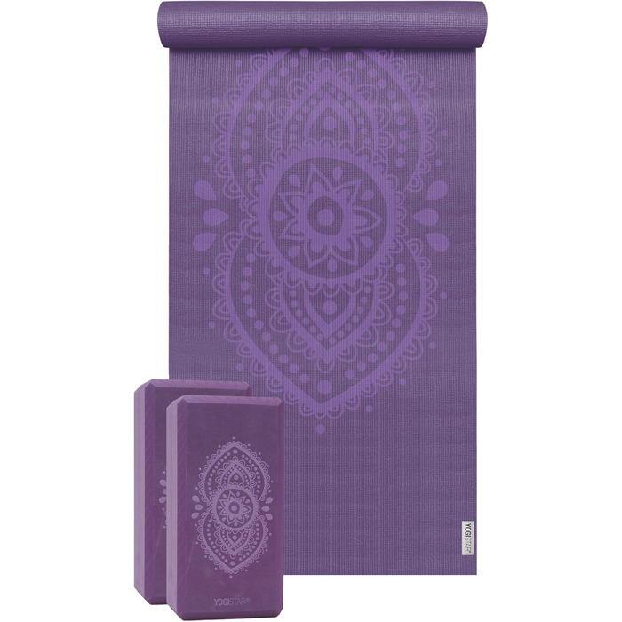 Йога-набір Yogistar Starter Edition Ajna Chakra: килимок та 2 блоки, фіолетовий