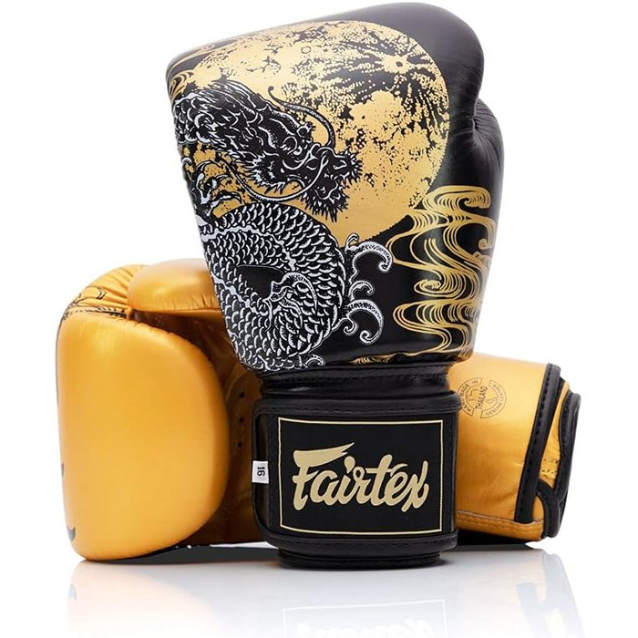 Боксерські рукавички Fairtex BGV26 Harmony Six чорні/золоті – преміум якість для тренувань і змагань