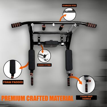 Турнік для підтягувань настінний, для дому та фітнесу, міцні кріплення