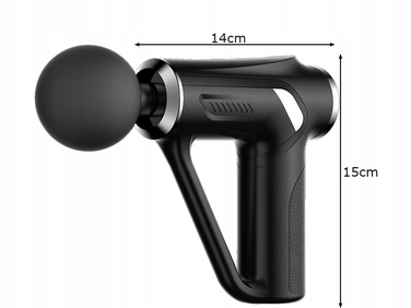 Перкусійний масажер для тіла, спини та ніг — Потужний масажний пістолет (Massage Gun) з 4 насадками